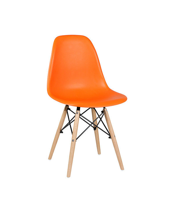 Стул обеденный EAMES DSW WX-503, пластик оранжевый